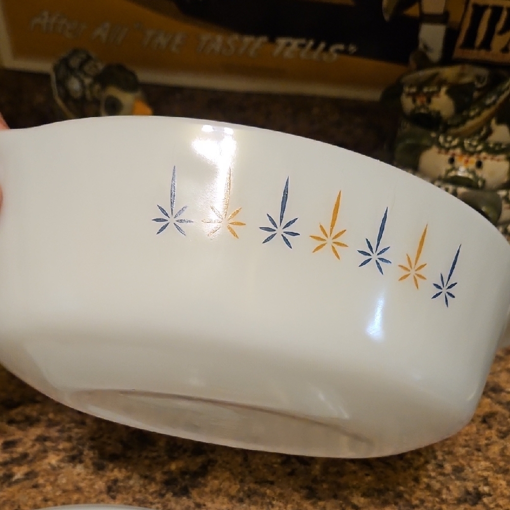 Vintage Fire King Anchor Hocking Pyrex Casserole Dish W/ Lid oval Candle glow - Picture 10 of 11